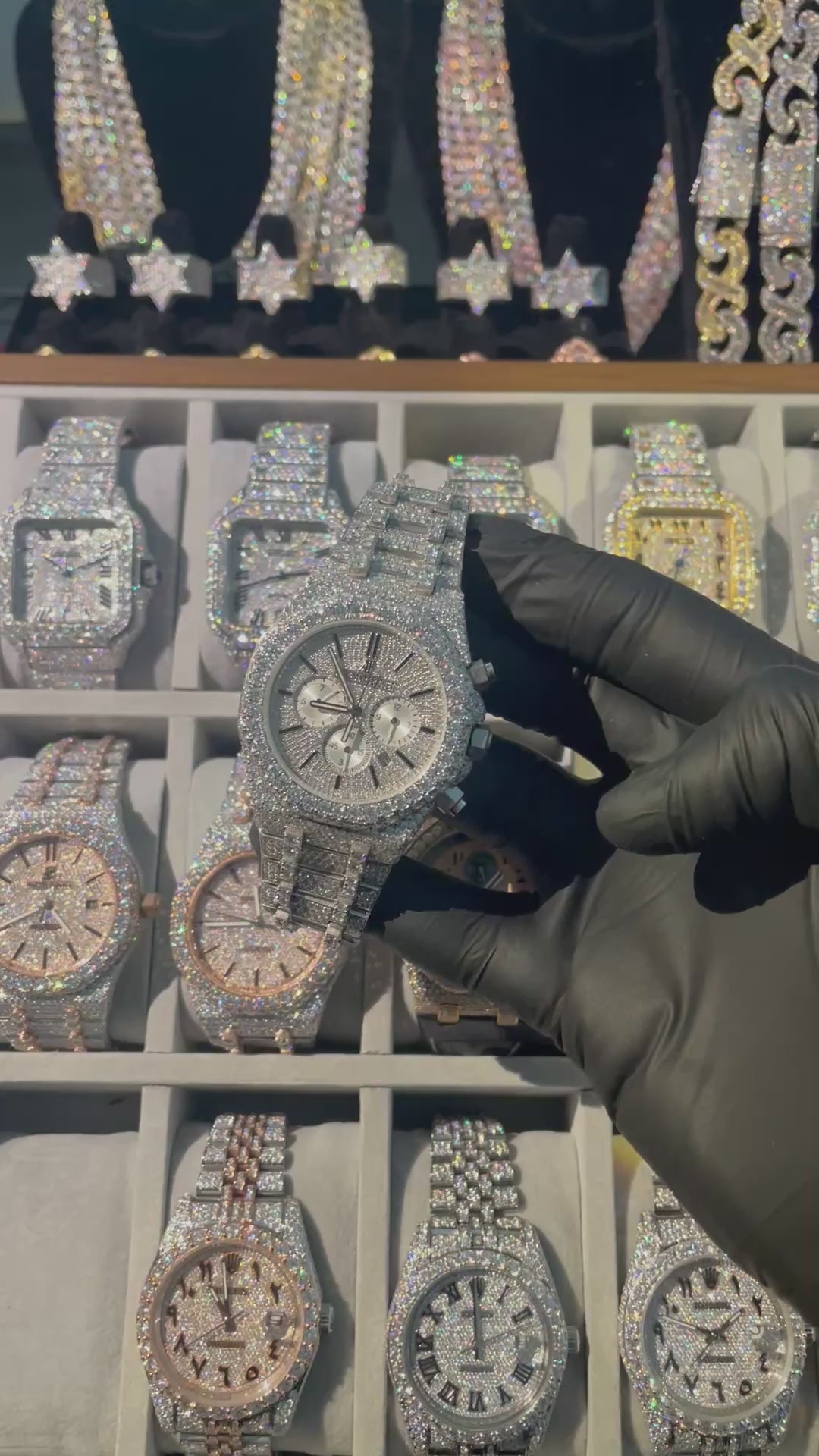 VVS CUSTOM WATCH 41MM (Highest Moissanite Quality)