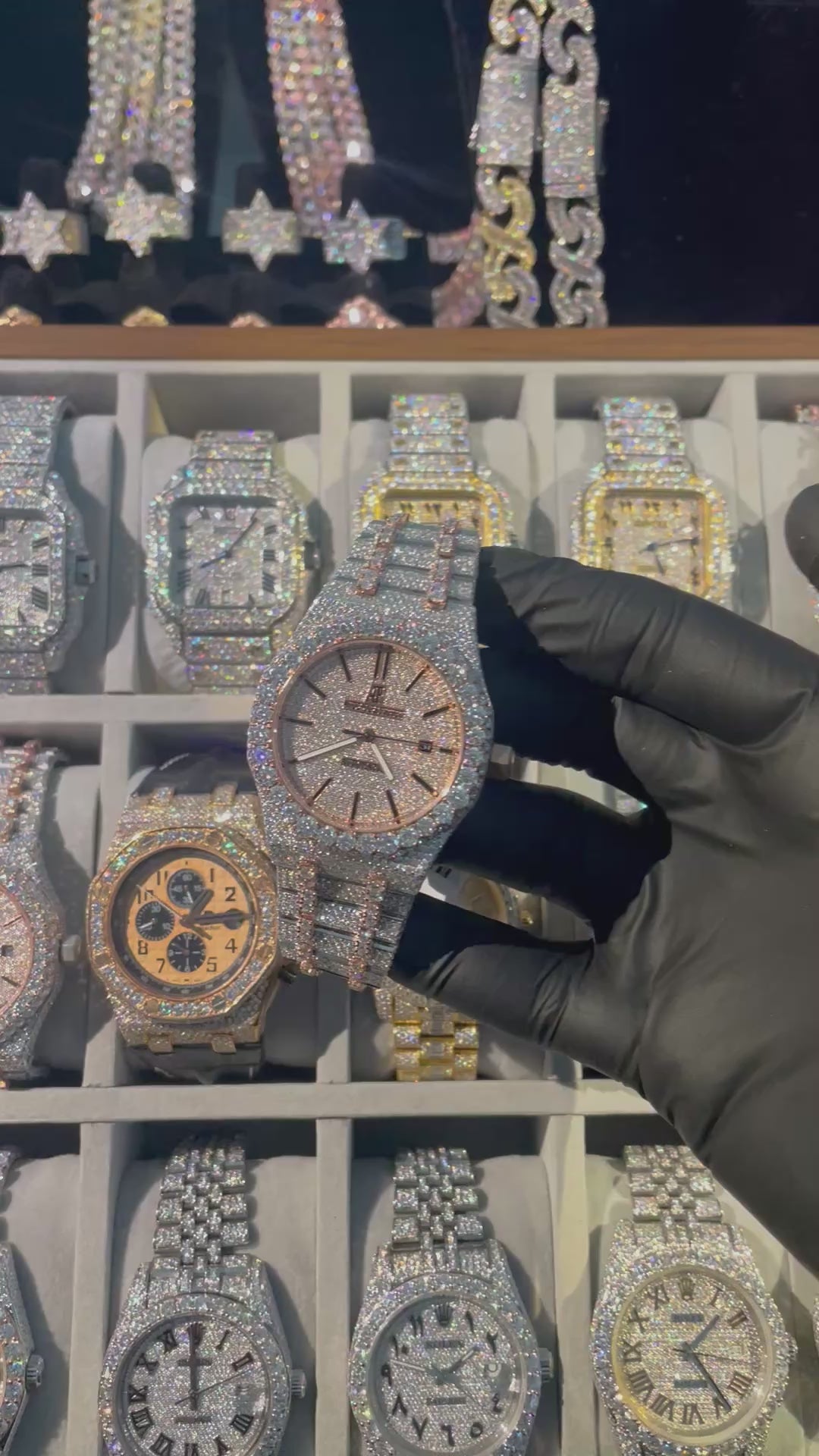 VVS CUSTOM WATCH 41MM (Highest Moissanite Quality)