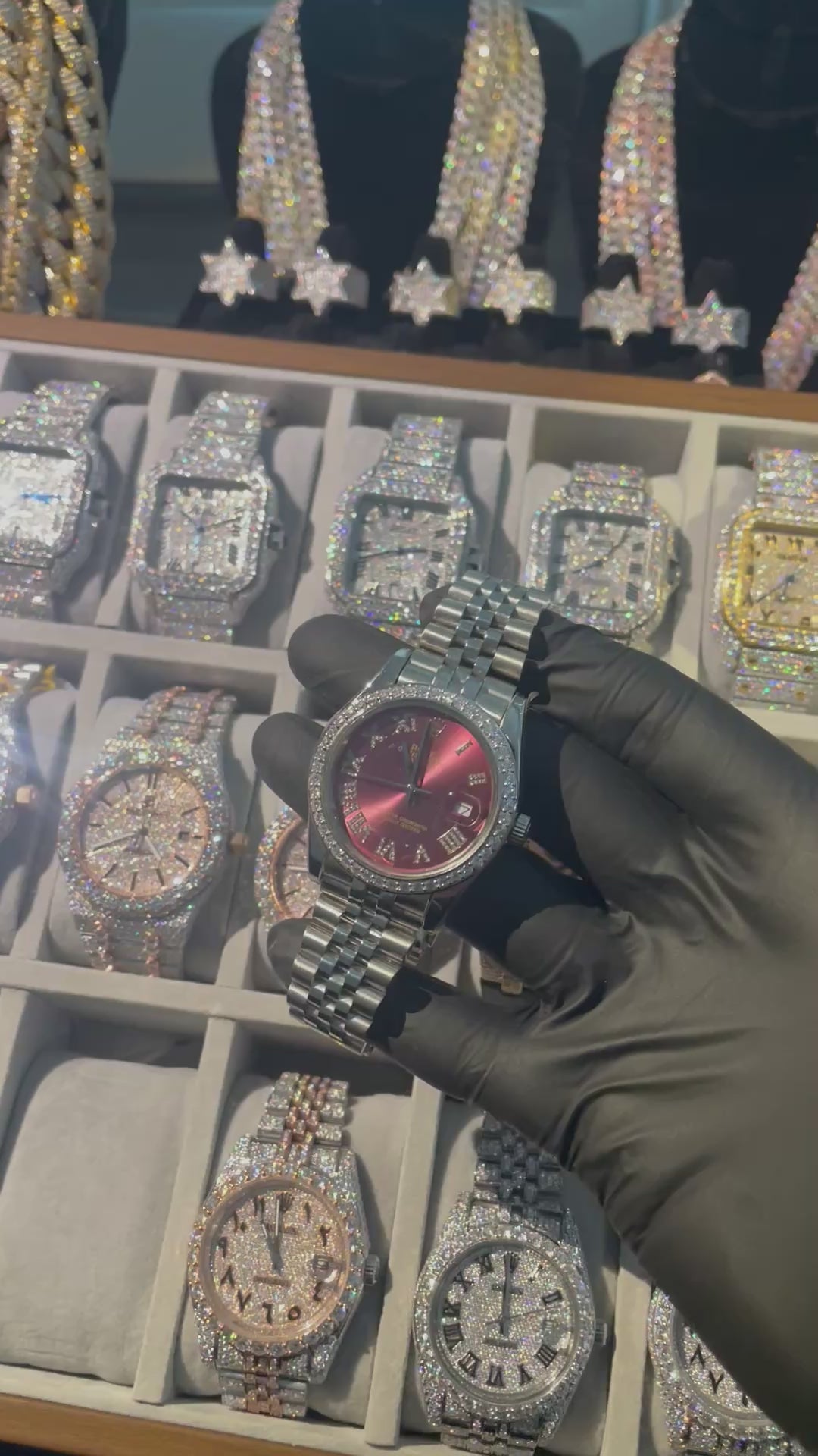 VVS CUSTOM WATCH 41MM (Highest Moissanite Quality)