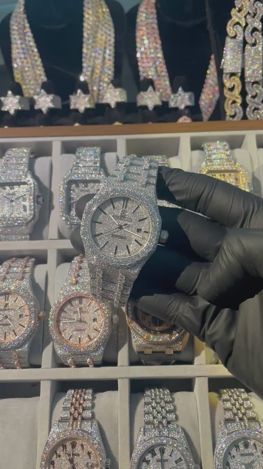 VVS CUSTOM WATCH 41MM (Highest Moissanite Quality)