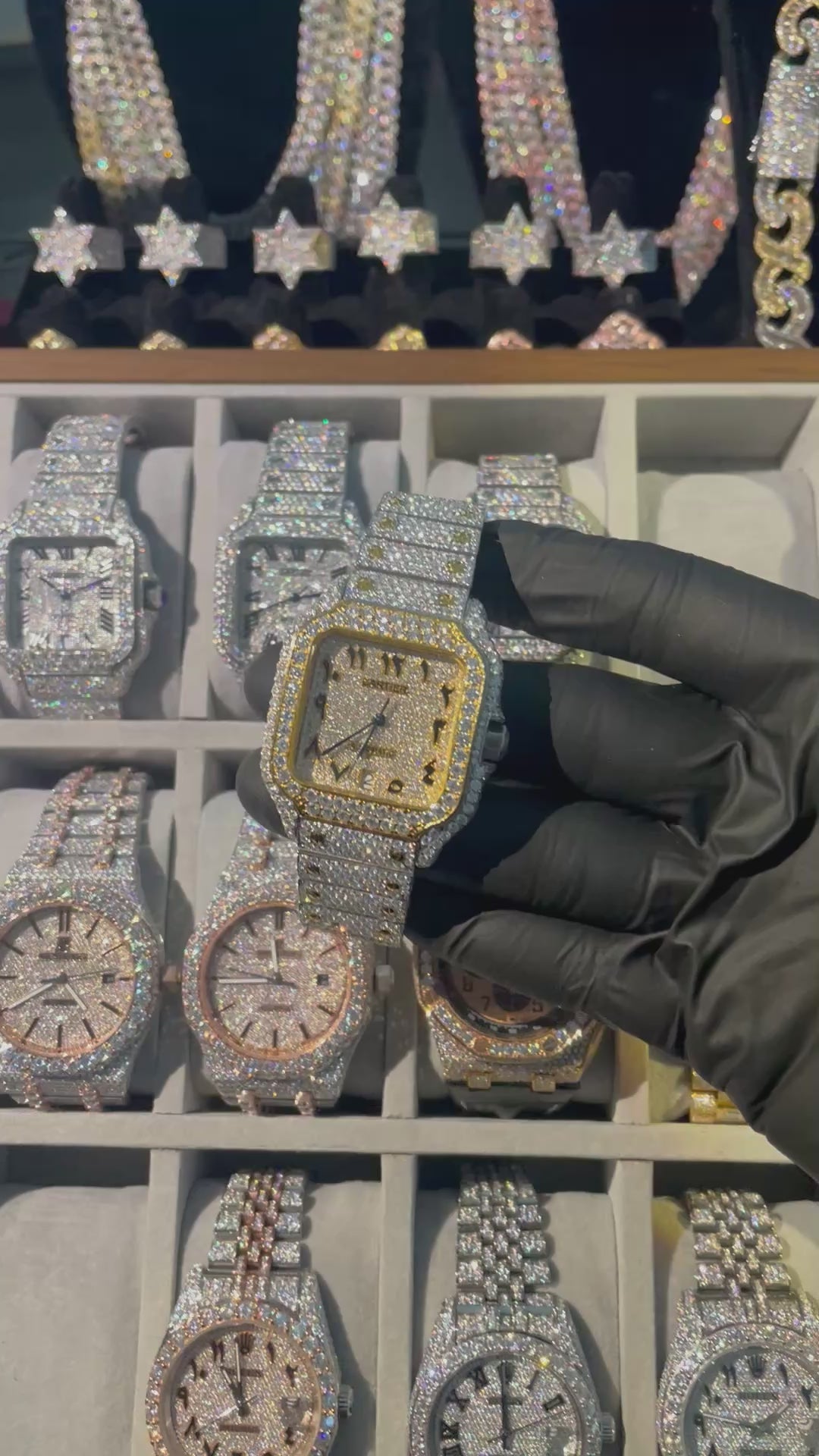 VVS CUSTOM WATCH 41MM (Highest Moissanite Quality)