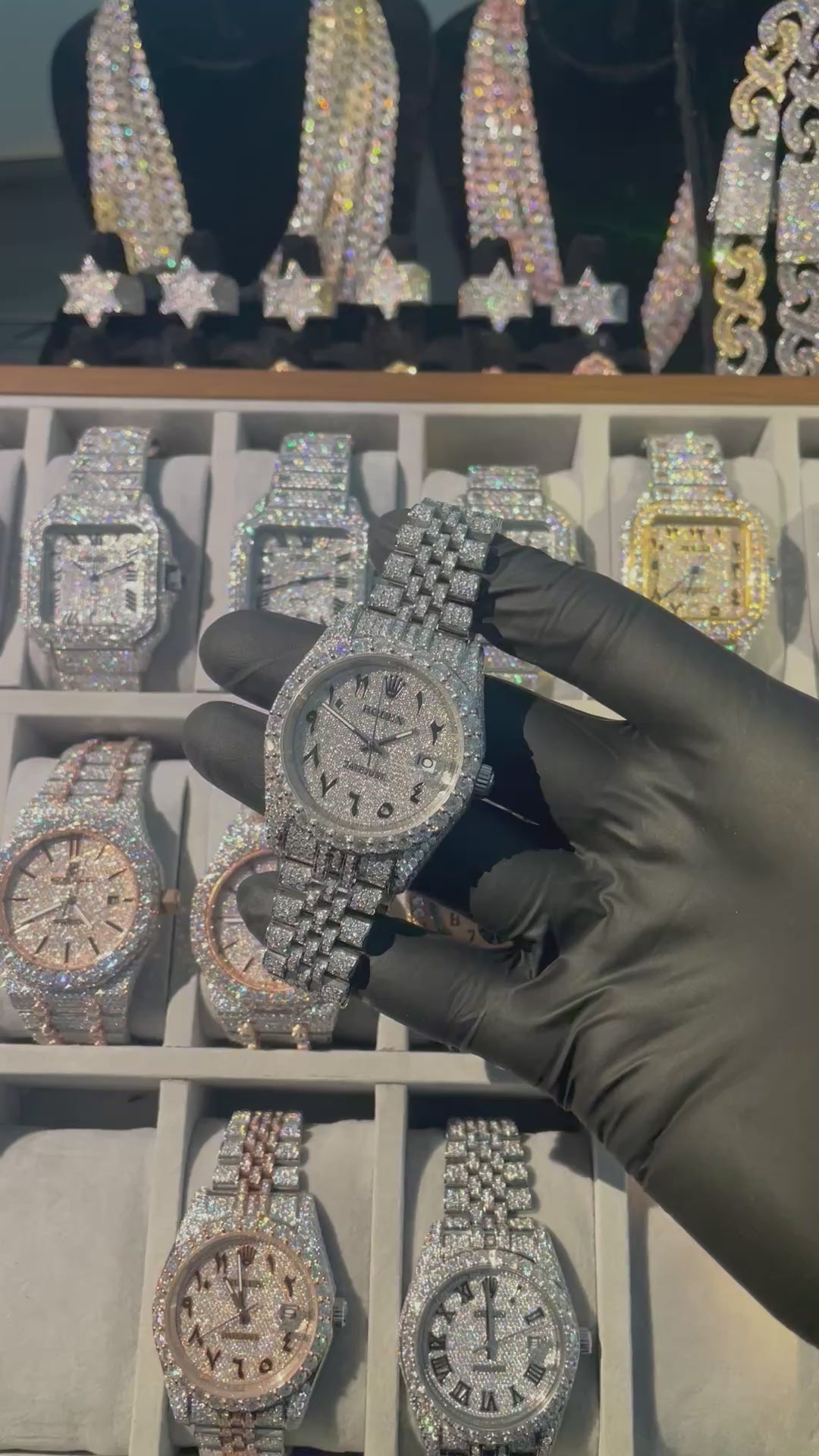 VVS CUSTOM WATCH 41MM (Highest Moissanite Quality)