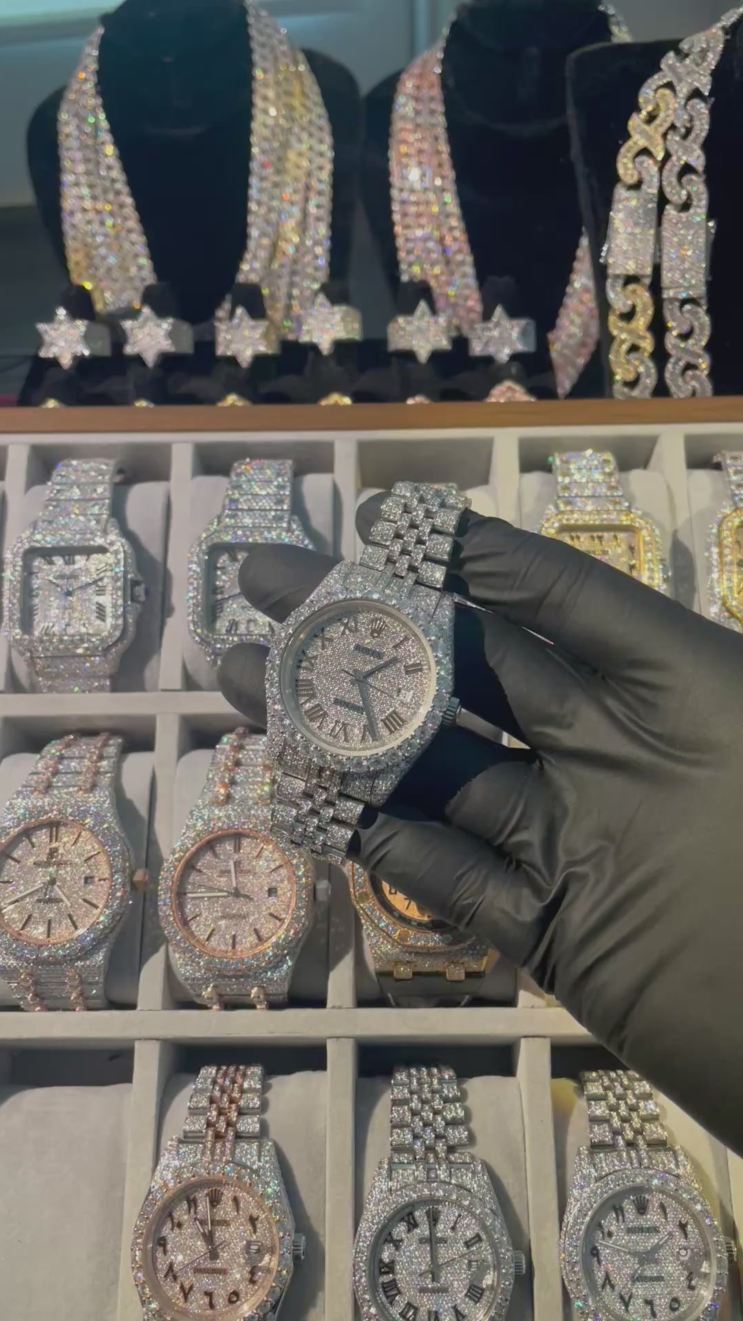 VVS CUSTOM WATCH 41MM (Highest Moissanite Quality)