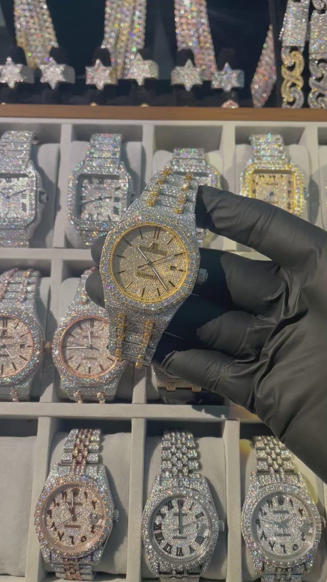 VVS CUSTOM WATCH 41MM (Highest Moissanite Quality)