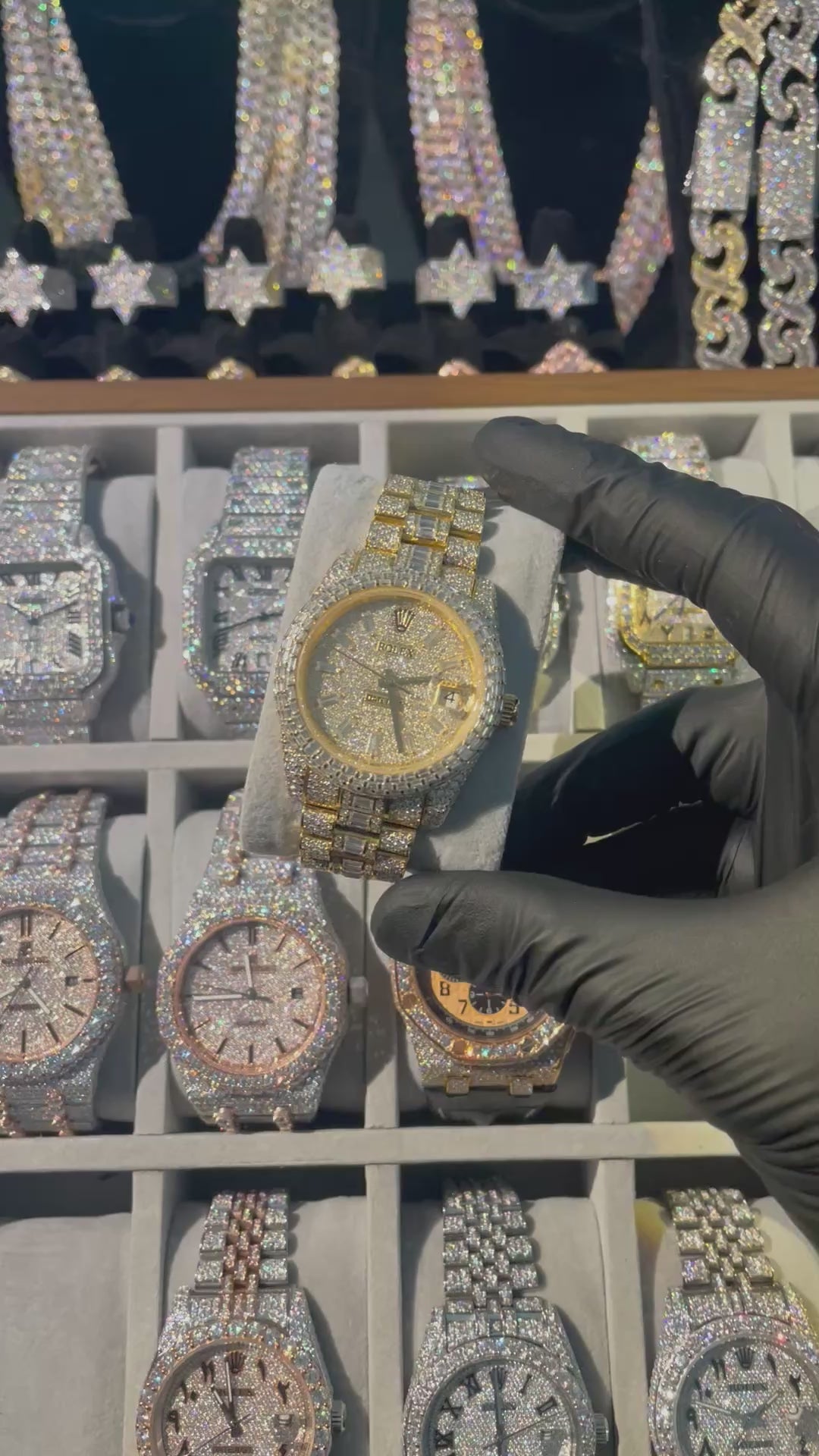 VVS CUSTOM WATCH 41MM (Highest Moissanite Quality)